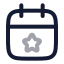 Calendarfavorite icon with twotone rounded style