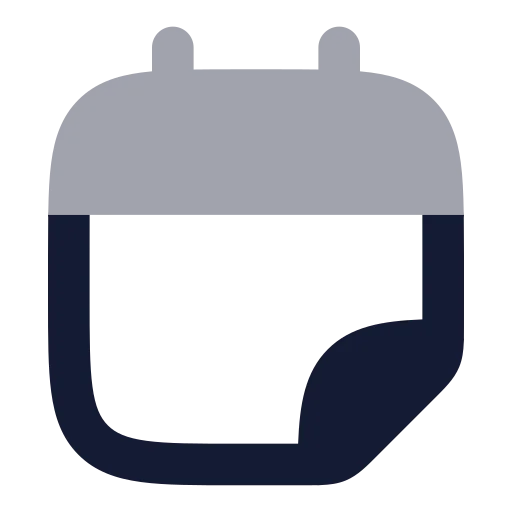 Calendar Fold Icon in Bulk Rounded style