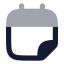 Calendarfold icon with bulk rounded style