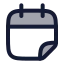 Calendarfold icon with duotone rounded style