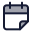 Calendarfold icon with duotone standard style