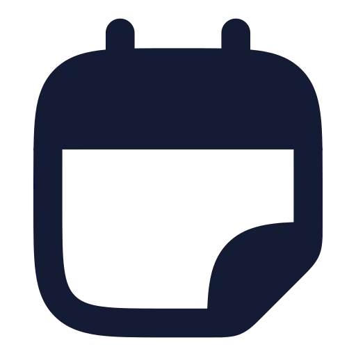 Calendar Fold Icon in Solid Rounded style