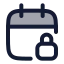 Calendarlock icon with duotone rounded style