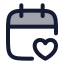 Calendarlove icon with duotone rounded style