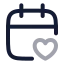 Calendarlove icon with twotone rounded style
