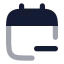 Calendarminus icon with bulk rounded style