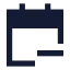 Calendarminus icon with solid sharp style