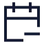 Calendarminus icon with stroke sharp style