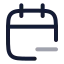 Calendarminus icon with twotone rounded style