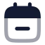 Calendarminus icon with bulk rounded style