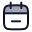 Calendarminus icon with duotone rounded style