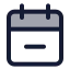Calendarminus icon with duotone standard style