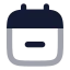 Calendarminus icon with bulk rounded style