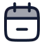 Calendarminus icon with duotone rounded style