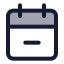 Calendarminus icon with duotone standard style