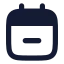 Calendarminus icon with solid rounded style