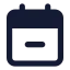 Calendarminus icon with solid standard style