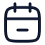 Calendarminus icon with stroke rounded style