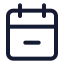 Calendarminus icon with stroke standard style