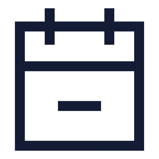 Calendar Minus 2 Icon in Stroke Sharp style