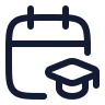 Calendar Mortarboard icon preview