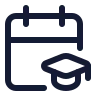 Calendar Mortarboard icon preview