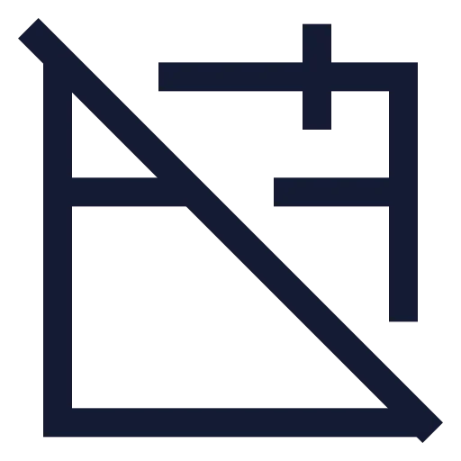 Calendar Off Icon in Stroke Sharp style