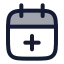 Calendarplus icon with duotone rounded style