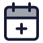 Calendarplus icon with duotone standard style