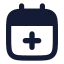 Calendarplus icon with solid rounded style