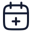 Calendarplus icon with stroke rounded style