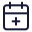 Calendarplus icon with stroke standard style