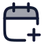 Calendarplus icon with duotone rounded style