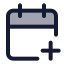 Calendarplus icon with duotone standard style