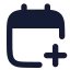 Calendarplus icon with solid rounded style
