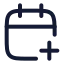 Calendarplus icon with stroke rounded style
