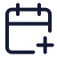 Calendarplus icon with stroke standard style