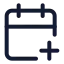 Calendarplus icon with stroke standard style