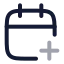 Calendarplus icon with twotone rounded style