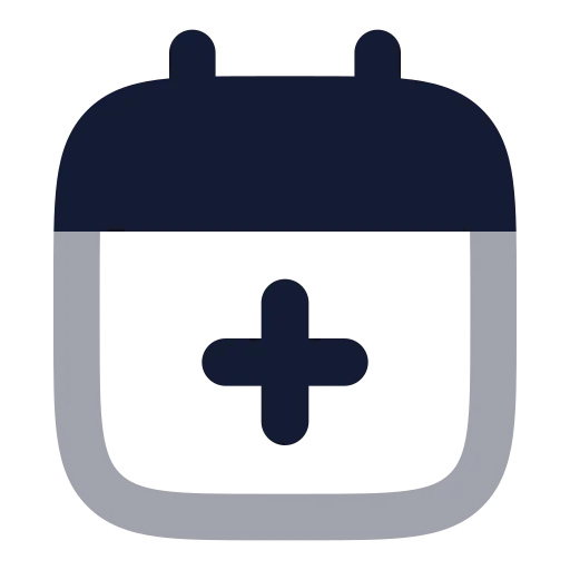 Calendar Plus 2 Icon in Bulk Rounded style