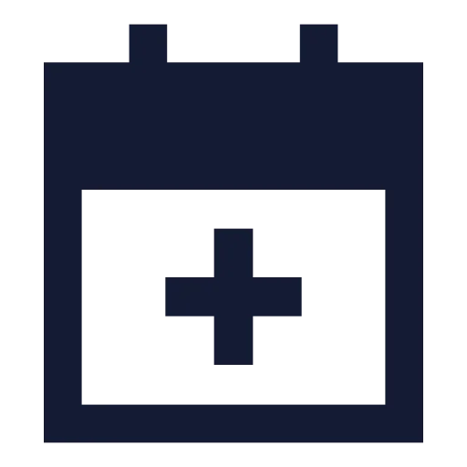 Calendar Plus 2 Icon in Solid Sharp style