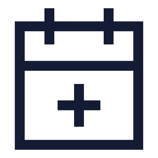 Calendar Plus 2 Icon in Stroke Sharp style
