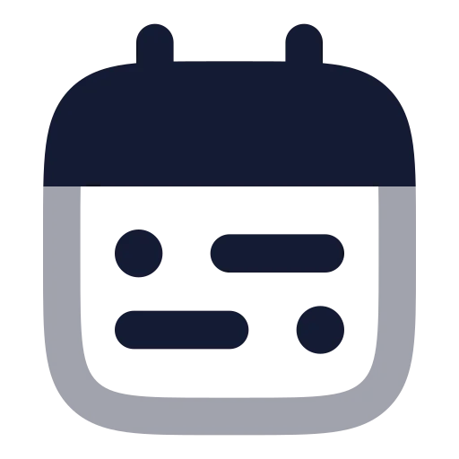 Calendar Range Icon in Bulk Rounded style
