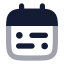 Calendarrange icon with bulk rounded style
