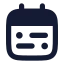 Calendarrange icon with solid rounded style
