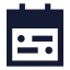Calendarrange icon with solid sharp style