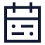 Calendarrange icon with stroke sharp style