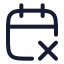 Calendarremove icon with stroke rounded style