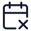 Calendarremove icon with stroke standard style