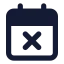 Calendarremove icon with solid standard style